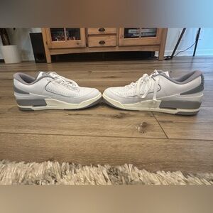 Jordan White and Gray Sneakers